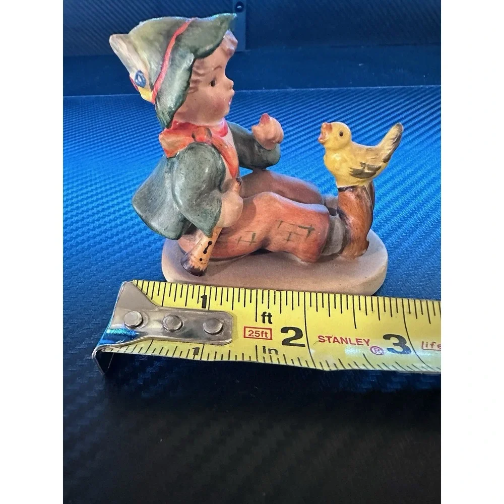 Vintage Goebel Hummel Singing Lesson Boy & Bird Figurine TMK-3 # 63 Germany 60's